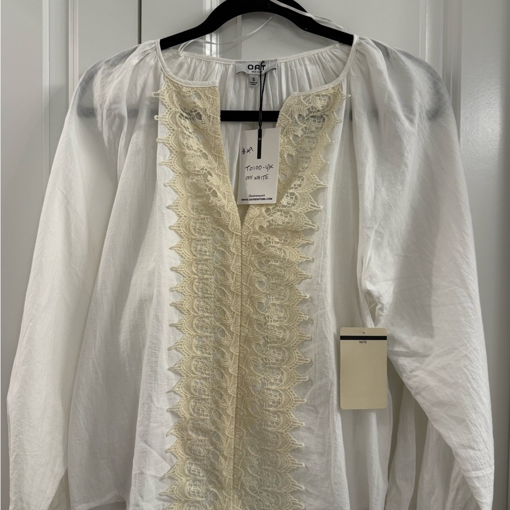 Oat NY Off-White Cream Lace Blouse